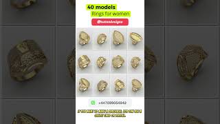 40 models women rings #3dmodel You can visit our designer profile from the link in the description.