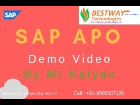 SAP APO Online training Videos | SAP APO Online training in Bangalore | Hyderabad | India