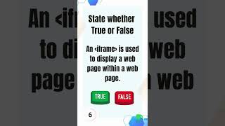 Ready to Prove Your HTML Skills? True or False? #shorts #htmlbasics