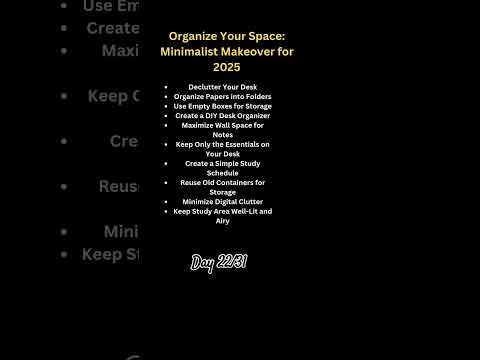 🧑‍🎓 Minimalist Study Makeover for 2025! 🧑‍🏫 Cost-Free Tips to Organize Your Space
