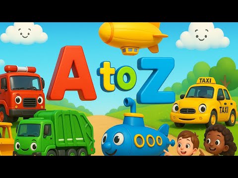 ABC Transport Song for Kids 🚗 | A to Z Vehicles with Rhymes & Learning Fun