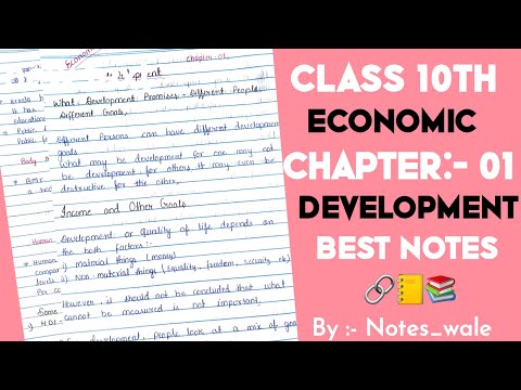 Development class 10 notes | Class 10 Economics Chapter 1 notes | #note #class10 #developmentclass10