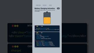Battery Changing Animation Html & Css #coding #webdevelopment #keyframes #keyframeanimation