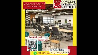 Modern Office Interiors for Smart & Productive Workspaces – Concept Interior Studio