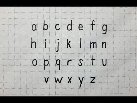 English alphabet lowercase letters handwriting