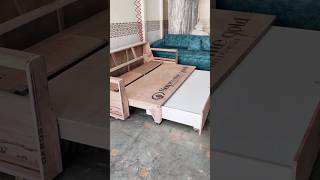 Wooden Sofa Cum Bed Design idea, amazing woodwork #shorts #woodworking #furniture #design