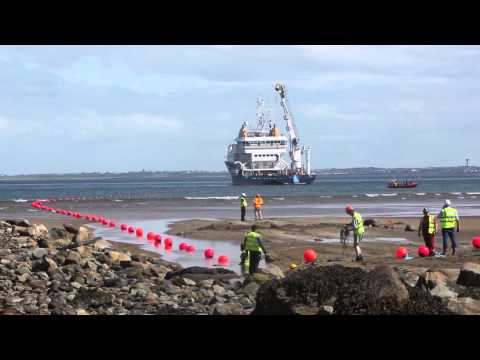 New 300million USD Transatlantic Fibre Optic Cable laid into Ross strand near Killala, County Mayo