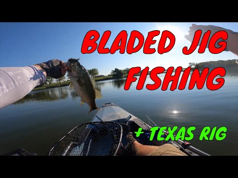 Kayak Bass Fishing: Bladed Jig - Grumpy Fish Co - Lexington Lake, KS  - 9/6/21