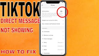 ✅ How To Fix Tiktok Direct Message Option Not Showing 🔴