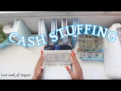 Cash Stuffing the last week of August 2025 |$1020| Cash Stuffing and Savings Challenges