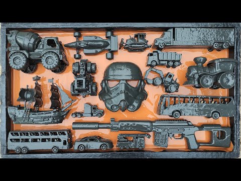 Cleaning Toy Racing Cars, Concrete Mixer Trucks, Trains, Telolet Buses, Fire Trucks, Airplanes