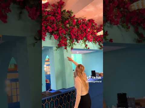 Floral Decor, Floral Installations For Bar #ceilingdesign #flowers  #artificialplant