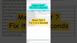 This Excel Trick Fixes Messy Text in Seconds 😱