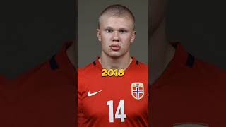 ERLING HAALAND OVER THE YEARS 🔥#footballevolution #shorts #erlinghaaland