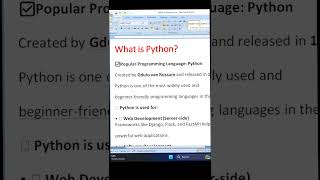 Day 1: What is Python Used For? 🔥 | Python Shorts #compileculture #learning