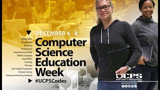 UCPS Computer Science Education Week, Monday December 4, 2017