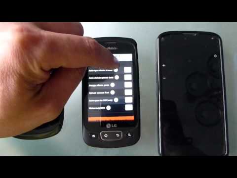 Valarm Main Settings Menu on 4 phones