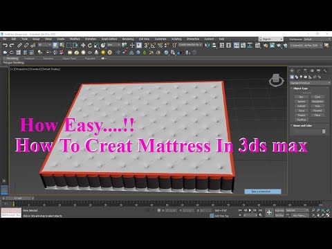 how to make bed mattress in 3ds max || Mattress modeling in 3ds max 2020