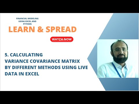 calculating variance covariance matrix by different methods using live data in excel