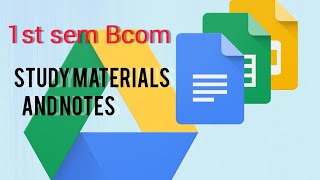 1st sem Bcom Study Materials And Notes  @Tutor_from_home