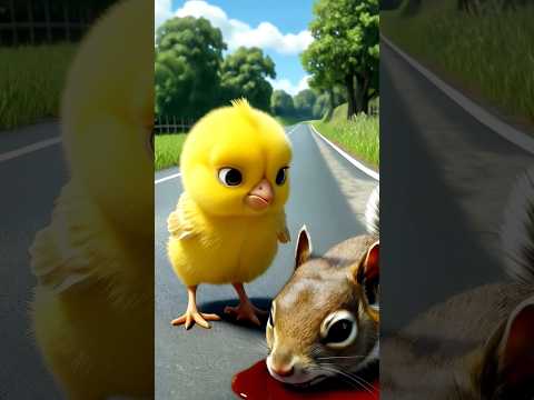 Chick Rescue a Squirrel from Accident #shorts #shortsfeed #chick #chickrescue