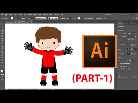 Creating a Cartoon Character in Adobe Illustrator - (Part-1), Create Cartoon in Adobe Illustrator