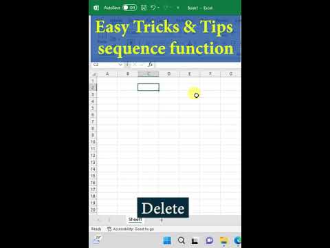 Excel Easy Tricks & Tips sequence function