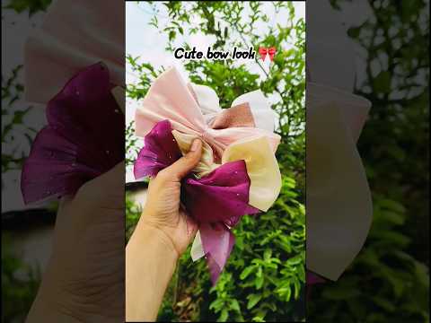 cute bow hair look under 100rs🎀🌸#bowclip#koreanhair#meeshohaul#aestheticaccessories#hairaccessories