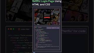 Netflix login form using HTML CSS Next level cool login of Netflix