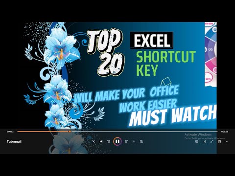TOP 20 SHORT KEYS of Excel that make your work faster and Easier.