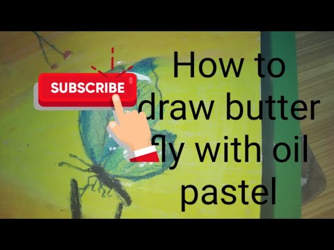 How to draw butter fly with oil pastel|VALIANT V|