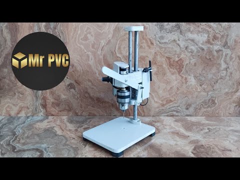DIY powerful homemade mini drill press using PVC pipe