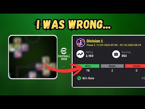 I Broke My Own Rule… And It Took Me to Division 1 | eFootball 2026 Formation