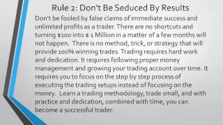 The 10 Rules of Trading - binary options