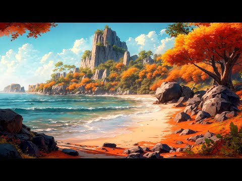 Autumn Coastal Serenity 🏞️ Lofi Hip Hop Mix [Stress Relief / Calm / Heal]