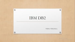 IBM DB2-introduction