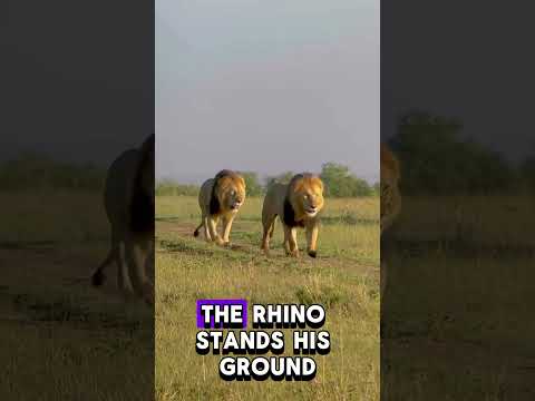 3 Lions vs 1 Rhino 🦁🦁🦁🦏 | Epic Showdown! | Animal Fight Night