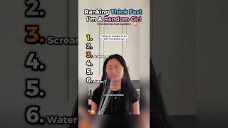 Ranking THINK FAST I’m A Random Girl 😂
