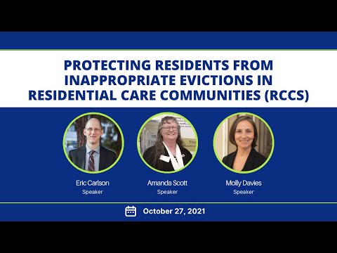 Protecting Residents from Inappropriate Evictions in Residential Care Communities (RCCs)