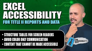 Excel Accessibility for Title II Reports and Data