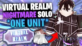 How To SOLO NIGHTMARE Virtual Realm With ONE UNIT In Universal Tower Defense!
