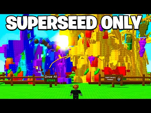 Making BILLIONS with a SUPERSEED ONLY GARDEN in Grow a Garden