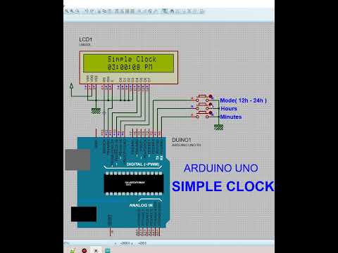 [Proteus Project] Arduino Uno Simple Clock #arduinoproject #arduino #arduinouno