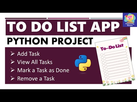 To Do List App in Python | Python Project for Beginners