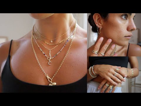 HUGE jewelry haul and updated collection // idyl pieces, solid gold, vintage, and sterling silver