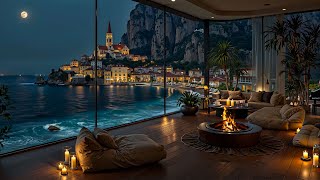 4K Romantic Seaside Escape in Luxury Apartment 🌊 Soft Jazz Instrumental Music for Study & Chill