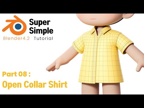 Blender Clothing Modeling Tutorial | 08 Open Collar Shirt