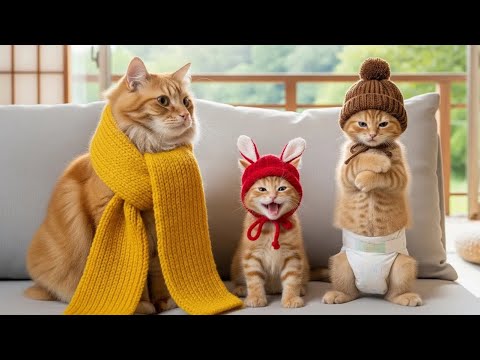 Little Brother Ginger Jealously Sulks at Mama Cat