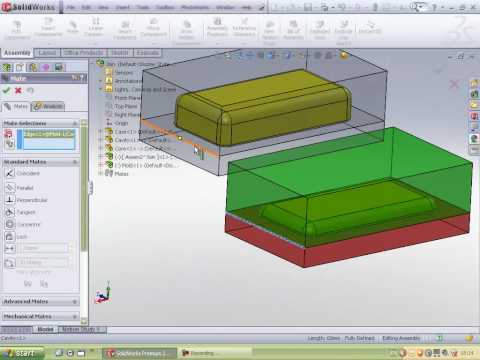 Single Cavity Block Out of Multiple Blocks in SolidWorks.mp4