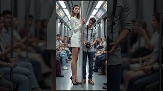 Urban Elegance in Motion – Subway Queen Caught on Camera